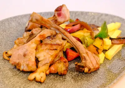 SUCKLING LAMB CHOPS EL PUNTO RESTAURANT IN VEJER DE LA FRONTERA