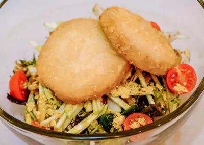 FRIED GOAT CHEESE SALAD EL PUNTO RESTAURANT IN VEJER DE LA FRONTERA