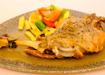 SUCKLING LAMB LEG EL PUNTO RESTAURANT IN VEJER DE LA FRONTERA