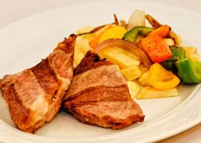 ACORN-FED IBERIAN PORK “PRESA” EL PUNTO RESTAURANT IN VEJER DE LA FRONTERA